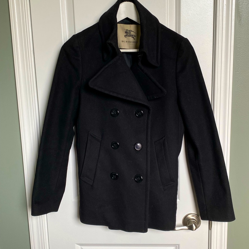 BURBERRY LONDON BLACK PEACOAT